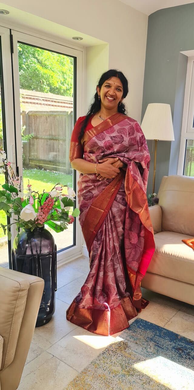 Rust Tissue Silk Saree