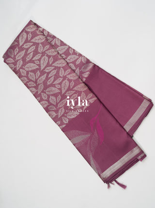 The Purple Throated Hummingbird Silk Saree