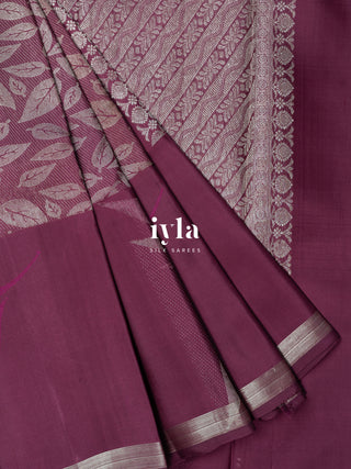 The Purple Throated Hummingbird Silk Saree