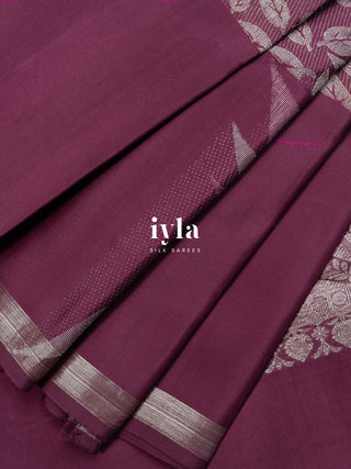 The Purple Throated Hummingbird Silk Saree