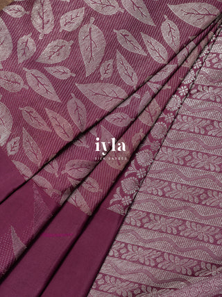 The Purple Throated Hummingbird Silk Saree