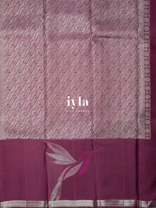 The Purple Throated Hummingbird Silk Saree