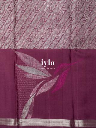 The Purple Throated Hummingbird Silk Saree