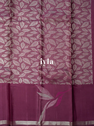 The Purple Throated Hummingbird Silk Saree