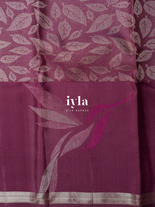 The Purple Throated Hummingbird Silk Saree