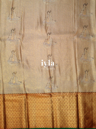 The Japanese Musician Silk Saree in Gold