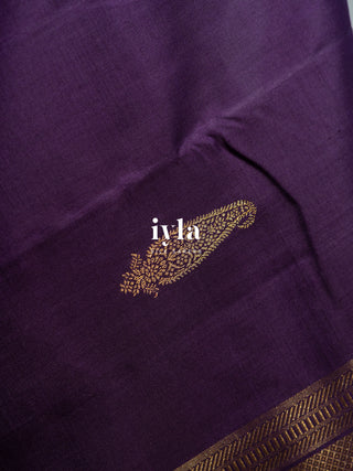 The Aura of Magical Flames Kanjeevaram in Russian Purple