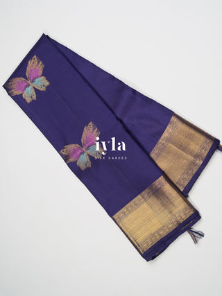 The Whimsical Butterfly Kanjeevaram in Purple